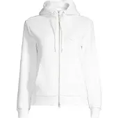 Gant pour femme. 4202588 Sweat à capuche zippé Tonal Shield blanc cassé (S), Casuel, Coton