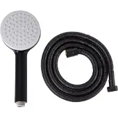 Beliani Tête de douche avec flexible Métal noir 1 mode de débit d'eau Accessoires de salle de bain style moderne