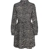 ONLY Robe-chemise 'ONLNOVA' greige / noir
