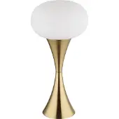Globo Lighting Lampe de table, laiton, verre opale, H 36,9 cm