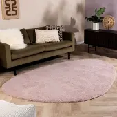 NATURL. Tapis doux à forme organique – Teddy Rose | 230x330cm | Irréguliers | Pile haute