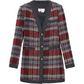 IZIA Blazer bleu-gris / rouge