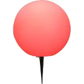 Globo Lighting lampe d'extérieur plastique blanc, IP44, avec pointe pour la terre, ø : 300mm, H : 450mm, longueur du câble d'alimentation 5000mm, excl. 1x E27 30W 230V