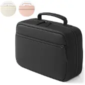Onyx Trousse de toilette noire - Trousse de maquillage - Organisateur de cosmétiques - Disposition intelligente - Trousse de beauté et miroir de maquillage - Trousse de toilette à suspendre avec
