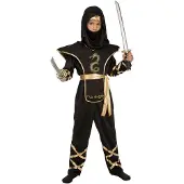 MOM Black Ninja Costume Noir 10-12 Years Enfants