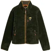 Superdry Veste en polaire marron / vert foncé