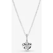 Pandora Collier C?ur Scintillant Lune Bleue & Étoiles