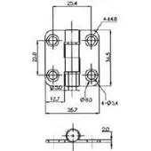Goldenship Charnière En Acier Inoxydable Aisi316