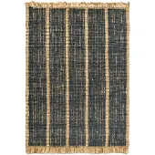 Ferm Living Athens Tapis Natural|Ink Blue | 140 x 200 cm
