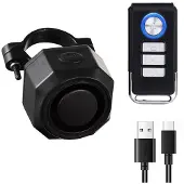 INF Alarme de vélo rechargeable avec télécommande 110dB Black