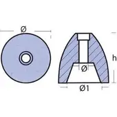 Tecnoseal Mtf Shaft Anode Argenté 50-100 mm