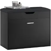 SoBuy Meuble à chaussures - FSR95-SCH - Coussin rembourré - Pliable - 60 x 30 x 49 Cm - Noir