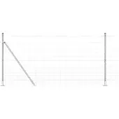 vidaXL Clôture en fil de fer soudé avec socle en béton, 25 x 1,2 m, argent