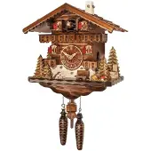 Engstler - 458_QM - Coucou - Quartz - Noyer - avec musique - 27 cm