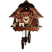 Engstler - 343_QM - Coucou - Quartz - Noyer - avec musique - 28 cm