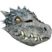 Ghoulish White Dragon Mask Gris