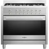 Vitrokitchen Cuisine à Gaz Butane Avec Four St9060ib 90x60 Cm 5 Feux