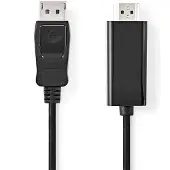 Nedis Ccgb37100bk30 Displayport Cable Dp M-hdmi Connector 4k Nickel Plated 3 M 30hz Noir