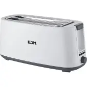 EDM Grille-pain Double Longue Fente Blanc Fentes Extra-longues Polyvalentes -