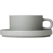 Blomus Tasse à Thé et Soucoupe Blomus Pilar Mirage Grey (Set de 2)