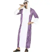 SuperMerchantEU Sheikh Men Costume Violet L