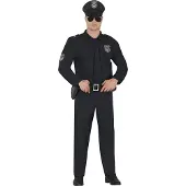 Guirca Big City Police Men Costume Noir L