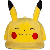 Difuzed Pokemon Smiling Pikachu Snapback Cap Jaune