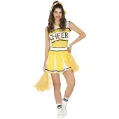 Guirca Cheerleader Woman Costume Jaune L