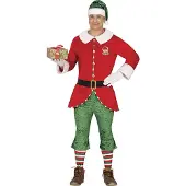 Fiesta Santa Helper Men Costume Rouge L