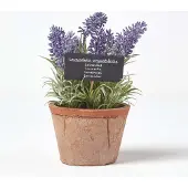 Homescapes Plante aromatique artificielle en pot, Lavande