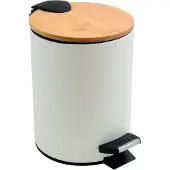 Article Sans Marque Poubelle de salle de bains SPIRELLA Adonis 3 litres blanc bois