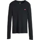 Levi's T-shirt 'Essential Housemark Long Sleeve Tee' rouge / noir / blanc