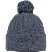 Buff Knitted Beanie Bleu,Gris