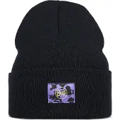 Buff Knitted Beanie Noir Enfants