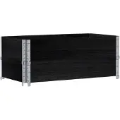 vidaXL Jardinière noir 100x50 cm bois massif de pin