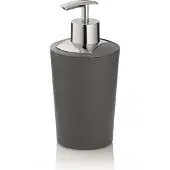 kela Distributeur à savon - - Marta - Contenance 350ml - En plastique - Gris et chrome