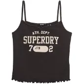 Superdry Ath Ess Graphic Pointele Sleeveless T-shirt Noir XL Femme
