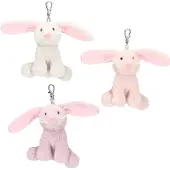 Princess Mimi Filles, Porte-clés, - Plush Bunny Nelly Pendant (413635), Multicolore, Violet, Rose, Gris