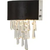 Searchlight Applique Glamour noir avec chrome