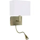 Searchlight Applique LED, laiton antique, bras flexible, intensité lumineuse variable