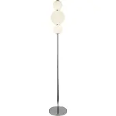 Searchlight SNOWBALL Lampadaire à 3 flammes, chromé avec GLASS SHADE opale