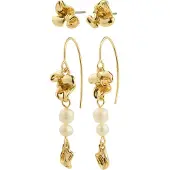 Pilgrim Boucles d'oreilles 'Luis' or / blanc