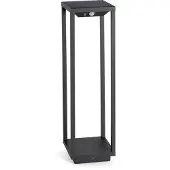 Faro Lampe d'allée solaire à LED SAURA avec détecteur de mouvement IP54 gris foncé