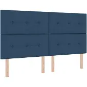 vidaXL Tête de lit LED avec bandes lumineuses LED bleues 180 cm Tissu