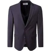 Pierre Cardin Modern Fit Veste bleu, Faux uni
