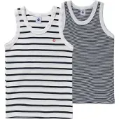 Petit Bateau Maillot de corps bleu nuit / blanc