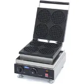 Maxima Waffle Maker 4 Pieces Round Waffle, Gaufrier, Argent