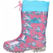 Lico Bottes en caoutchouc 'Powerlight W Blinky' aqua / rose