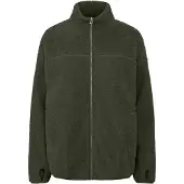 Pieces Veste en polaire 'PCSadia' vert foncé