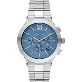 Michael Kors Montre à affichage analogique 'BILLIE' bleu clair / argent